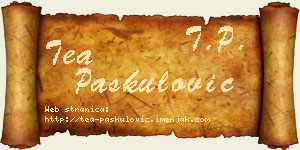 Tea Paskulović vizit kartica